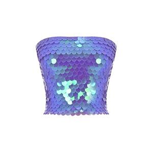 Moda Operandi Women Dione Strapless Tube Top Sleeveless Purple S